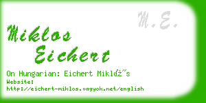 miklos eichert business card